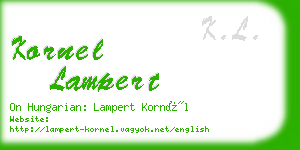 kornel lampert business card